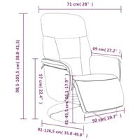 Fauteuil met voetensteun verstelbaar fluweel geel - thumbnail