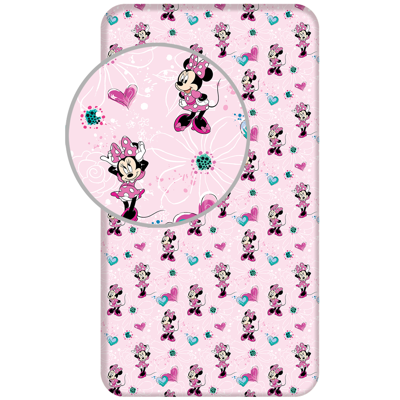Minnie Mouse Hoeslaken roze Eenpersoons - 90 x 200 cm