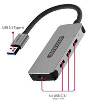 Sitecom CN-388 USB-A hub naar 4 poorts USB-C - 5 Gbps USB - voor USB type A apparaten - thumbnail