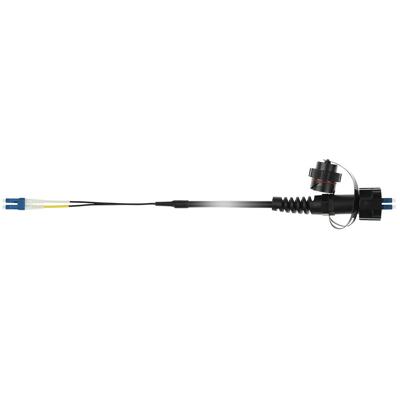 ACT 10 meter singlemode 9/125 OS2 duplex fiber patch kabel met LC en IP67 LC connectoren