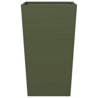 Plantenbak 45x45x75 cm staal olijfgroen - thumbnail