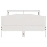 Bedframe zonder matras massief grenenhout wit 140x200 cm - thumbnail
