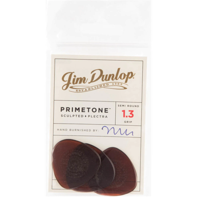 Dunlop Primetone Semi-Round Grip Pick 1.30mm plectrumset (3 stuks) Dunlop Primetone Semi-Round Grip Pick 1.30mm plectrumset (3 stuks)