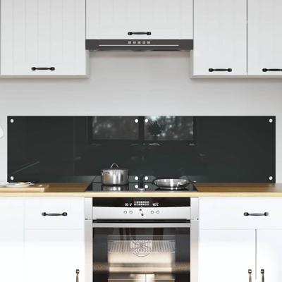 VidaXL Keuken spatscherm 2 pcs donkergrijs 80 x 40 cm gehard glas VidaXL Keuken spatscherm 2 pcs donkergrijs 80 x 40 cm gehard glas