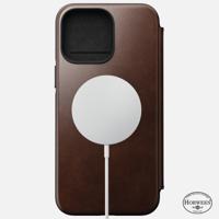 Nomad Modern Horween lederen folio iPhone 14 Pro Max - Rustic Brown - thumbnail