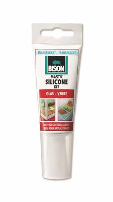 Siliconenkit Glas Transparant Tube 60 ml Bison - Bison