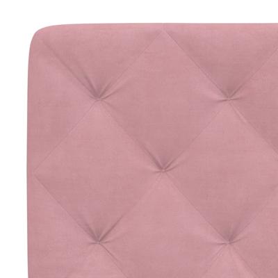 Bed met matras fluweel roze 90x200 cm