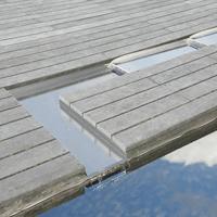 Ubbink watervalplaat wolga rechte stroom roestvrij staal - thumbnail