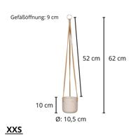 Rough Eco-line hangende bloempot XXS 11x10 cm Charlie lichtgrijs - thumbnail