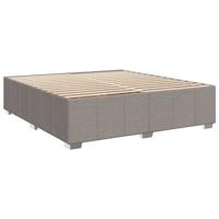 Boxspring met matras stof taupe 200x200 cm - thumbnail