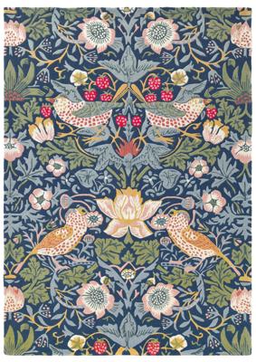 Morris & Co - Strawberry Thief indigo 27708 - 140x200 cm Vloerkleed Morris & Co - Strawberry Thief indigo 27708 - 140x200 cm Vloerkleed