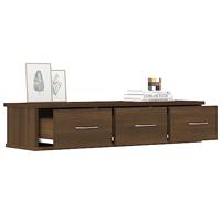 Wandkast 88x26x18,5 cm bewerkt hout bruineikenkleurig - thumbnail