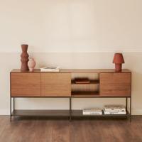 Kave Home Dressoir 'Vedrana' Walnoot, 195cm - thumbnail