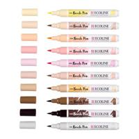 Bruynzeel Ecoline brush pen set portret, 10 kleuren - thumbnail