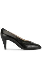 Chanel Pre-Owned CC logo pointed pumps - Black - thumbnail