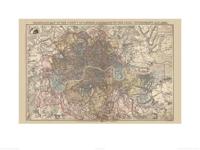 Kunstdruk Stanfords - Map of the County of London 1888 60x80cm - thumbnail