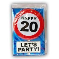 Happy Age Kaart Button - 20 Jaar - thumbnail