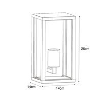 QAZQA Vintage wandlamp antiek goud 26 cm IP44 - Charlois - thumbnail