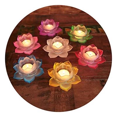 Sfeerlicht Lotus Glas Blauw