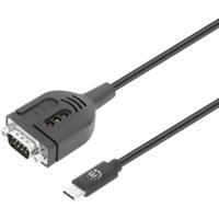 Manhattan Adapterkabel Serieel [1x USB-C stekker - 1x Serieel 9-polig] 100 cm Zwart - thumbnail