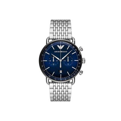 Emporio Armani Aviator blauwe wijzerplaat Herenhorloge AR11238