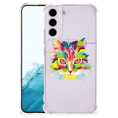 Samsung Galaxy S22 Plus Stevig | Bumper Hoesje | Cat Color Samsung Galaxy S22 Plus Stevig | Bumper Hoesje | Cat Color