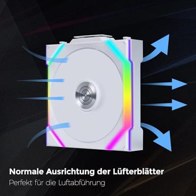 Lian Li Lian Li UNI FAN SL Wireless ARGB PWM Lüfter, 3er-Pack inkl. Controller - 120 mm PC-ventilator Wit (b x h x d) 120 x 124.5 x 28 mm