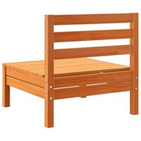 Tuinbanken 4 st zonder armleuning massief grenenhout wasbruin - thumbnail