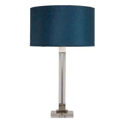 Searchlight Design tafellampScarborough goud met blauwe kap - EU67521TE