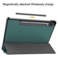 3-Vouw sleepcover hoes - Samsung Galaxy Tab S7 Plus / Tab S8 Plus - Groen - thumbnail