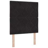Boxspring bed met matras Zwart 80 x 200 cm Fluweel - thumbnail