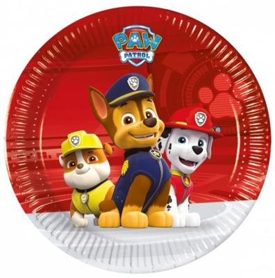 Gebaksbordjes Paw Patrol Rood 20cm (8st)