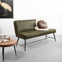 Tower Living Eetkamerbank 'Belmonte' 155cm, kleur groen - thumbnail