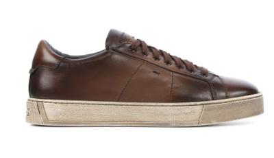 Santoni Heren Sneakers in Leder (Bruin) Santoni Heren Sneakers in Leder (Bruin)