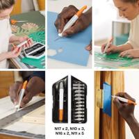 Precisiemes fiskars medium duty 12 mesbladen wit - thumbnail