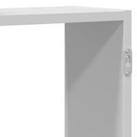 Wandschap 129x18x42 cm bewerkt hout wit - thumbnail