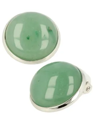 Edelsteen Oorclips Groene Aventurijn Edelsteen Oorclips Groene Aventurijn