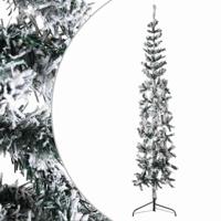 VidaXL Kunstkerstboom half met sneeuw smal 240 cm - thumbnail