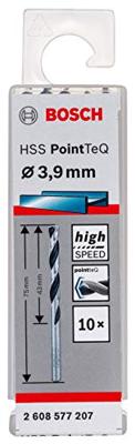 Bosch Accessories 2608577207 2608577207 HSS Metaal-spiraalboor 3.9 mm DIN 338 Cilinderschacht 10 stuk(s)