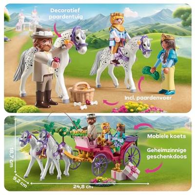 PLAYMOBIL Princess Magic koetsrit met prins en prinses 71846
