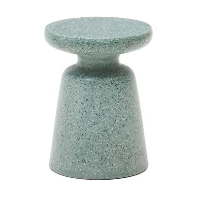 Kave Home Mesquida bijzettafel Ø39 cm cement Groen
