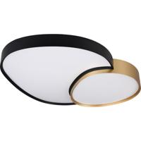 LED Plafondlamp - Trion Shine - 45W - Aanpasbare Kleur - Dimbaar - Afstandsbediening - Zwart Goud - Metaal - thumbnail