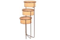 Grondlegger DKD Home Decor 55 x 42 x 79 cm Zwart Bruin Ijzer Bamboe Tropisch - thumbnail