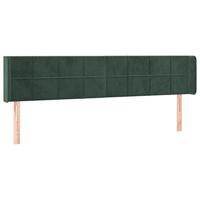 Hoofdbord LED 183x16x78/88 cm fluweel donkergroen - thumbnail