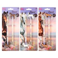 Creative Craft Group Paarden potloden met topper - 2st. - thumbnail