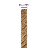 VidaXL Touw 50 m lang 16 mm dik jute - thumbnail