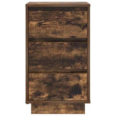 Nachtkastje met LED-verlichting 38x34x65cm gerookt eikenkleurig Nachtkastje met LED-verlichting 38x34x65cm gerookt eikenkleurig