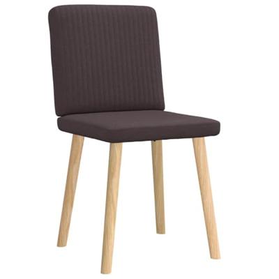 Eetkamerstoelen 2 st stof donkerbruin