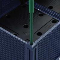 Plantenbak met latwerk 80x40x142,5 cm polypropeen grijs - thumbnail