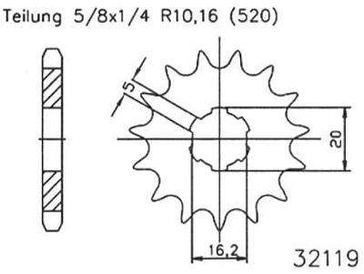 ESJOT Sprocket 520 10z standard